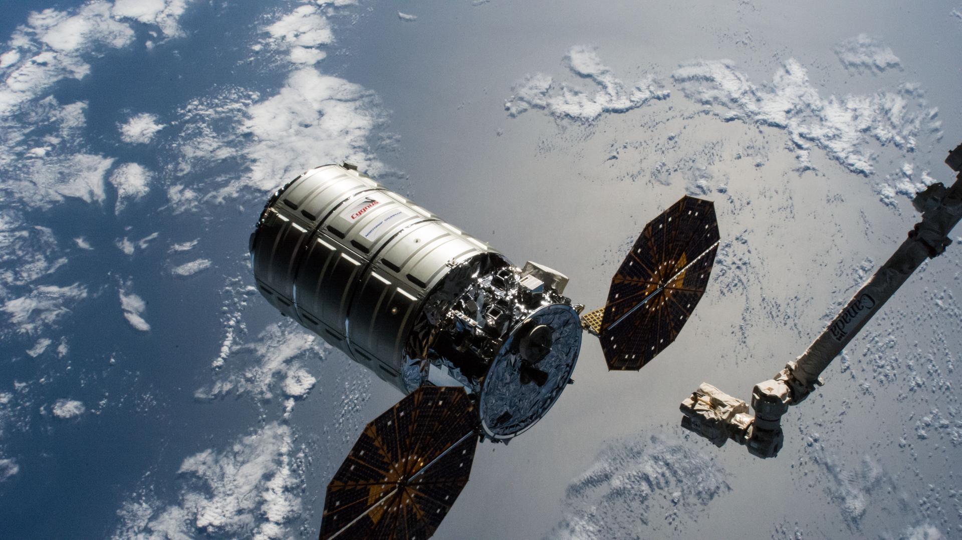 Space Launch Now NG 19 Cygnus Release Reentry