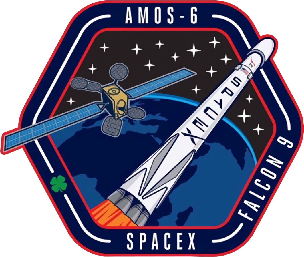 Mission patch for Amos 6 (Failure before launch)