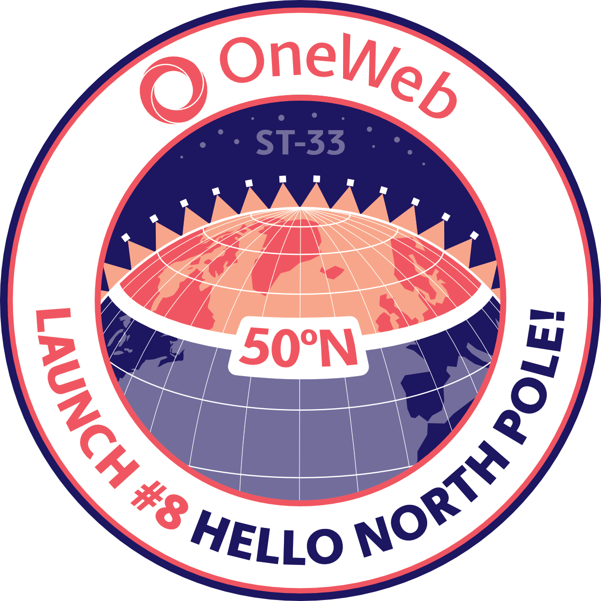 Mission patch for OneWeb 8