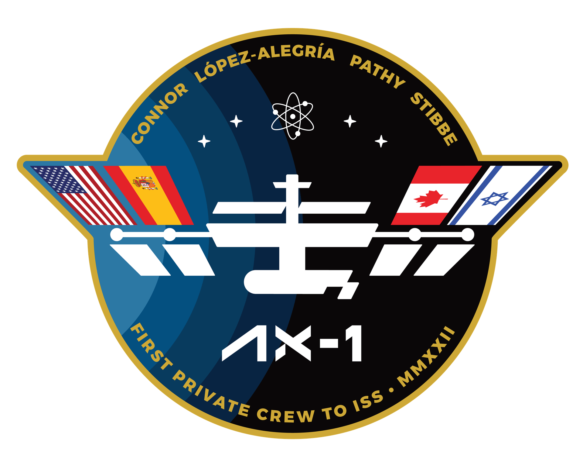 Mission patch for Axiom Space Mission 1