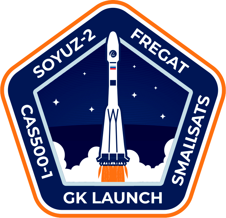 Mission patch for CAS500-1 & rideshare