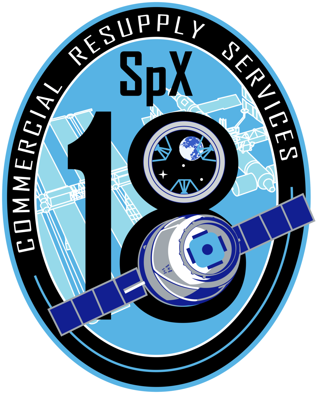 Mission patch for SpX CRS-18