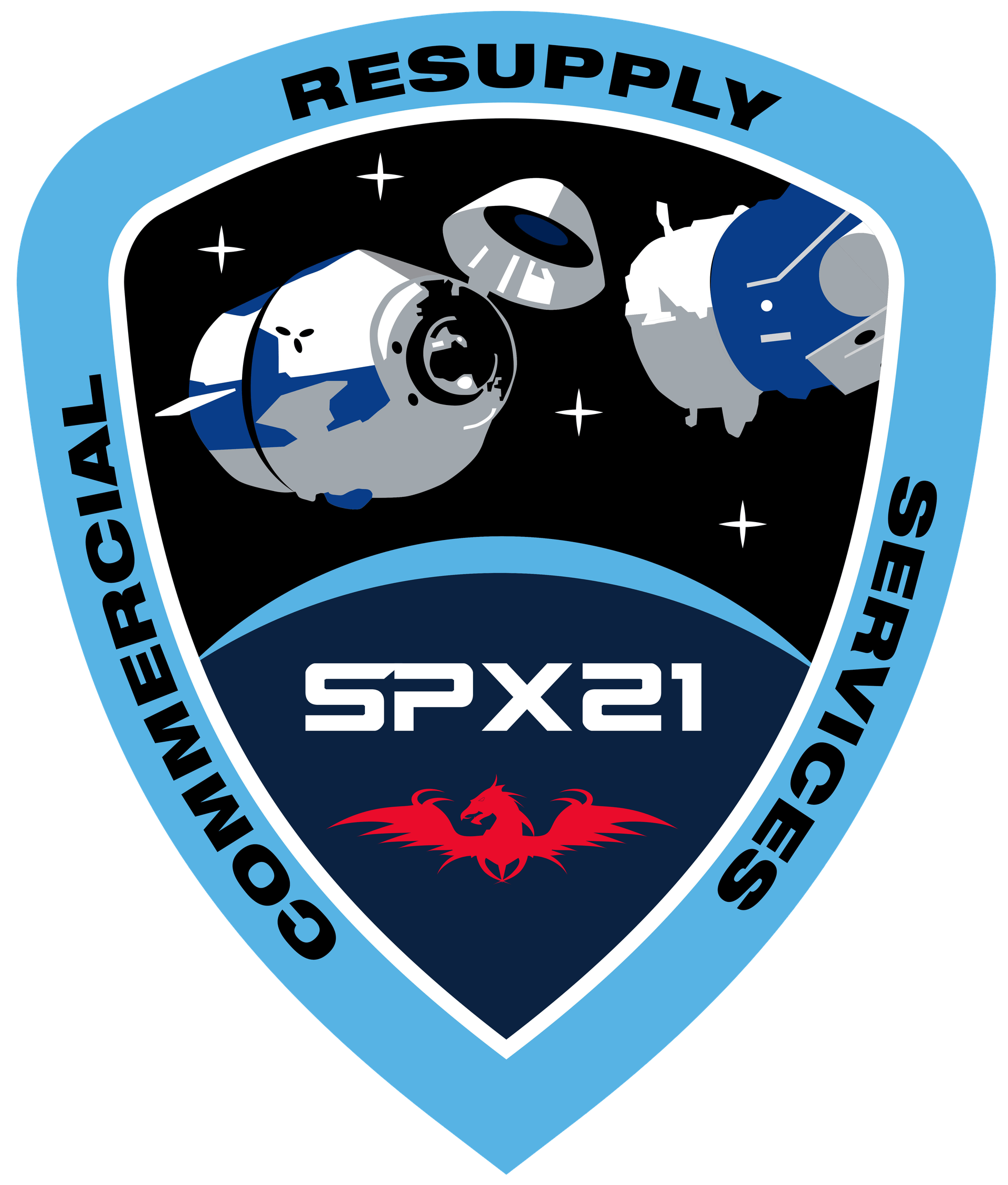 Mission patch for Dragon CRS-2 SpX-21