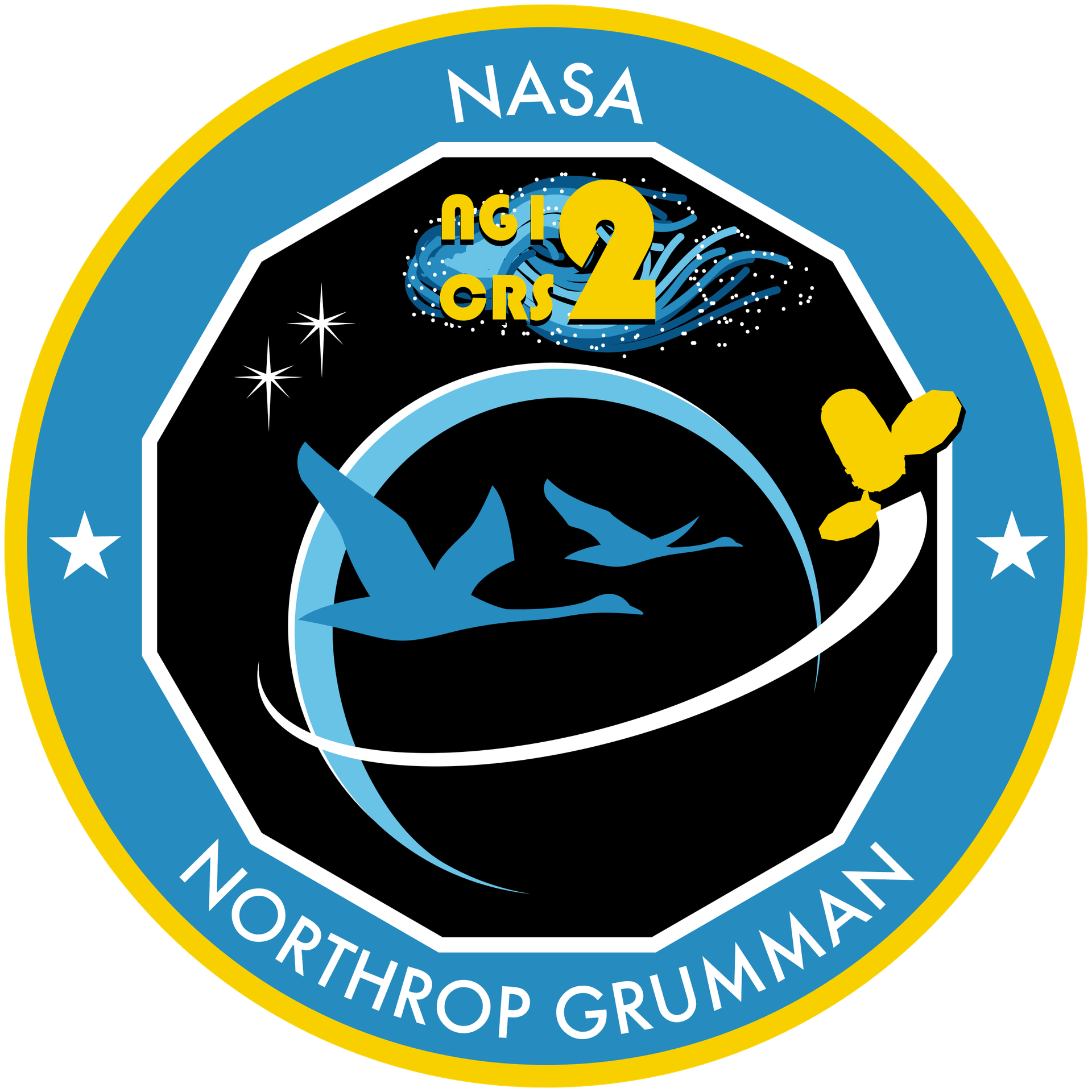 Mission patch for Cygnus CRS-2 NG-12 (S.S. Alan Bean)