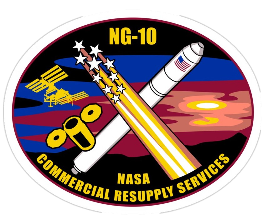 Mission patch for Cygnus CRS NG-10 (S.S. John Young)