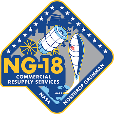 Mission patch for Cygnus CRS-2 NG-18 (S.S. Sally Ride)