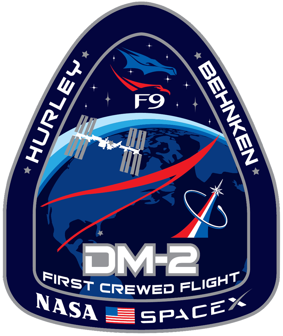 Mission patch for SpX-DM2 (Demonstration Mission 2)