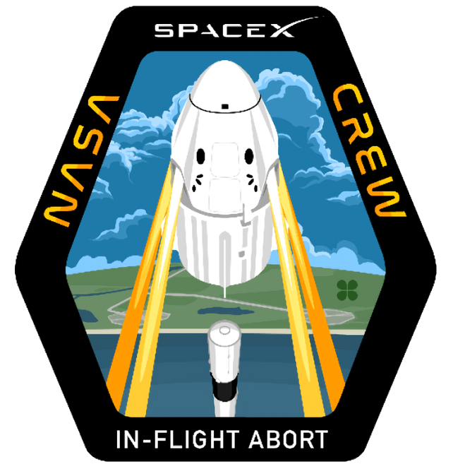 Mission patch for Crew Dragon In-Flight Abort Test