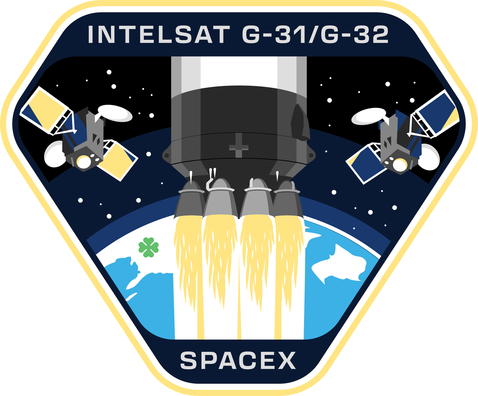 Mission patch for Galaxy 31 & 32