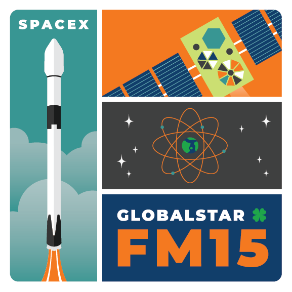 Mission patch for Globalstar-2 FM15 & USA 328-331