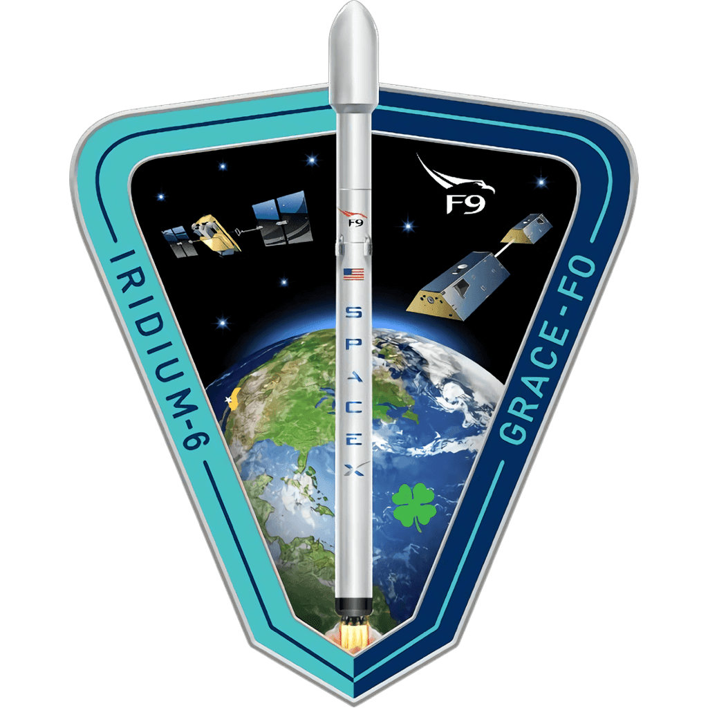 Mission patch for Iridium-6 & GRACE-FO