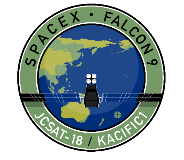Mission patch for JCSAT-18/KACIFIC-1