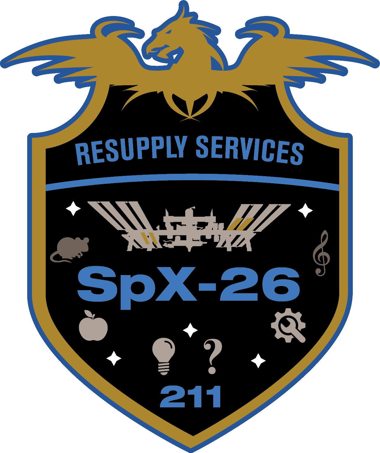 Mission patch for Dragon CRS-2 SpX-26