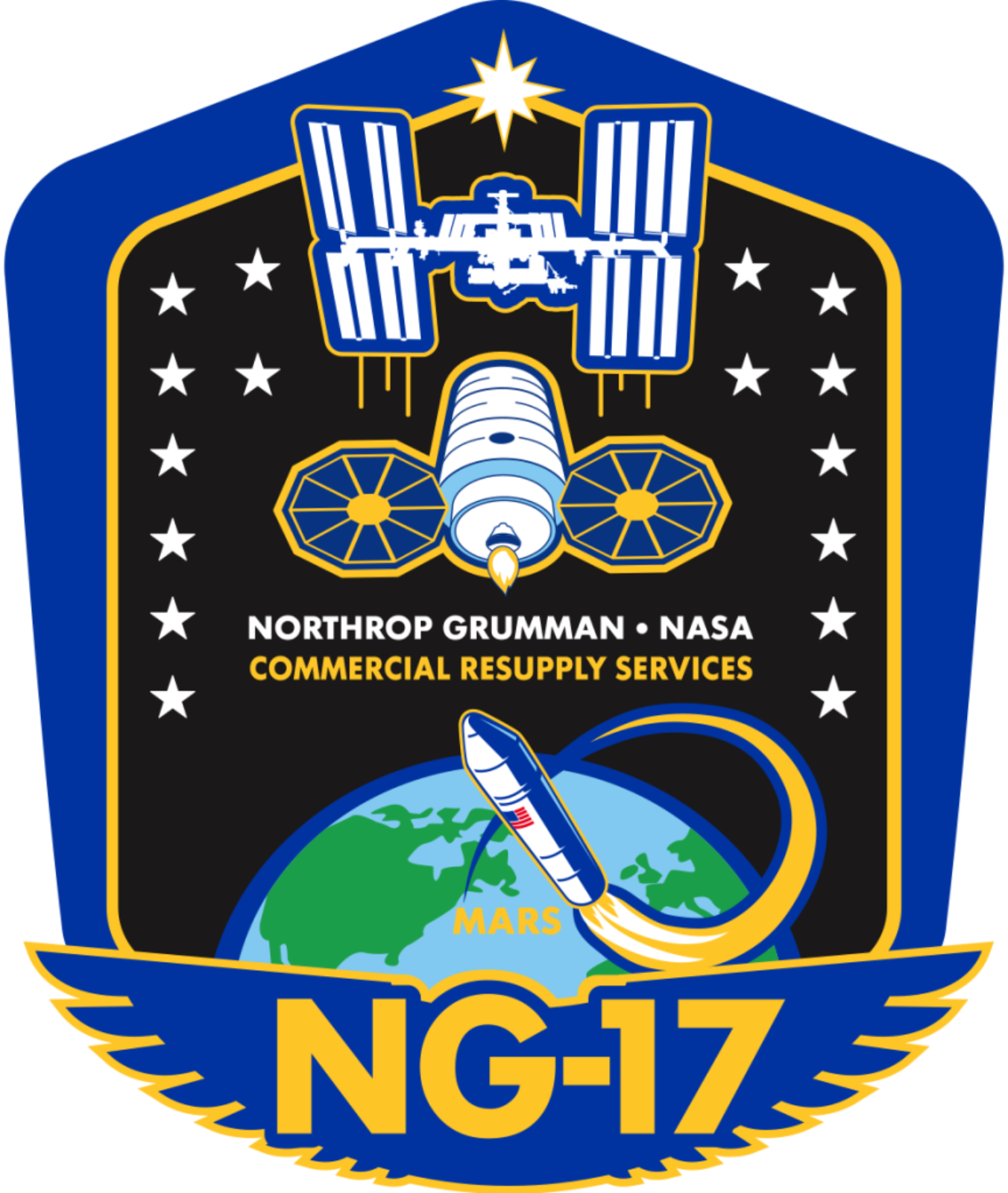 Mission patch for Cygnus CRS-2 NG-17 (S.S. Piers Sellers)