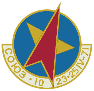 Mission patch for Soyuz 10