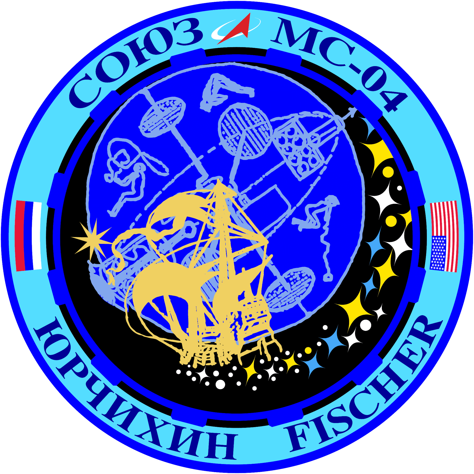 Mission patch for Soyuz MS-04