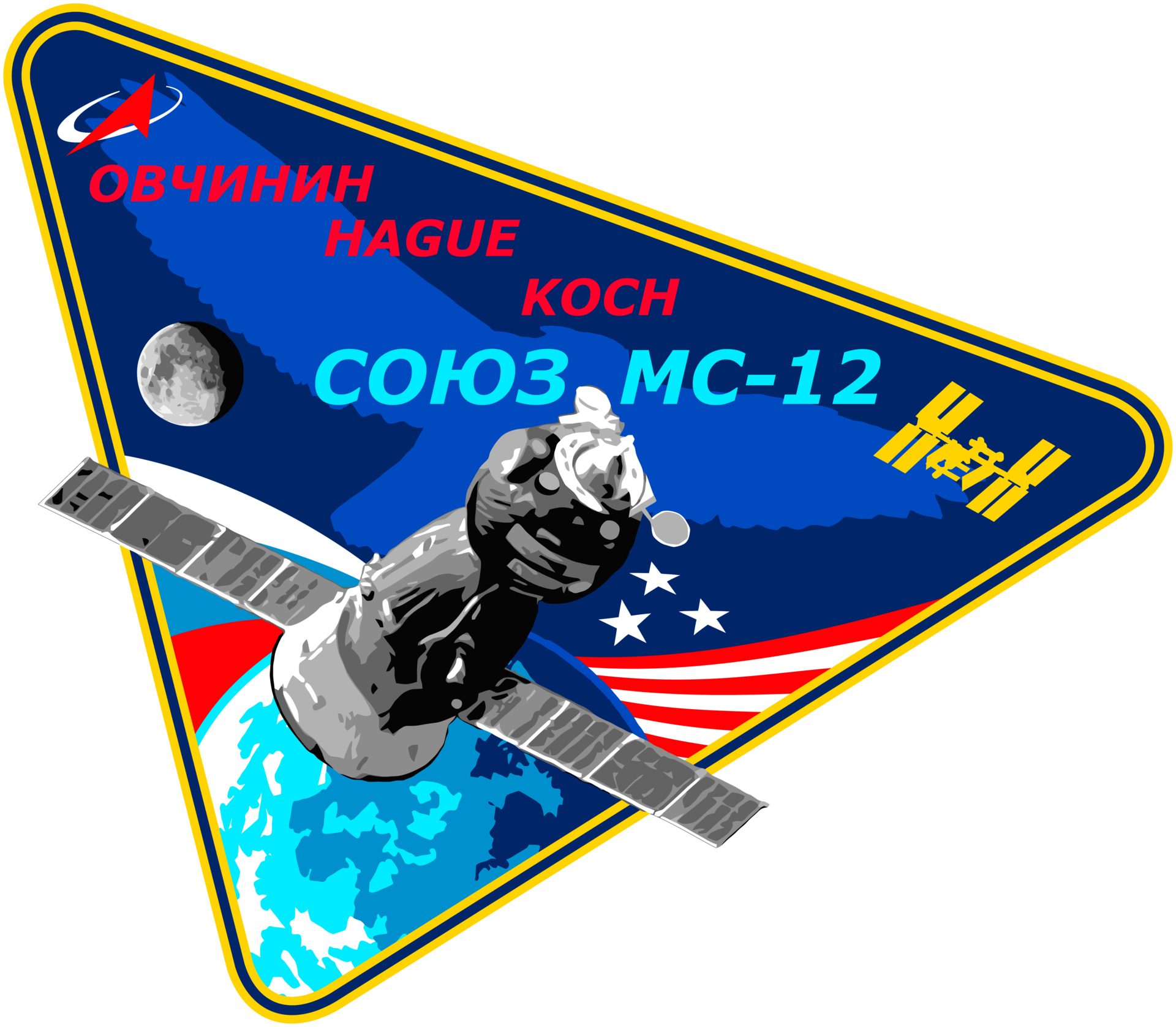 Mission patch for Soyuz MS-12