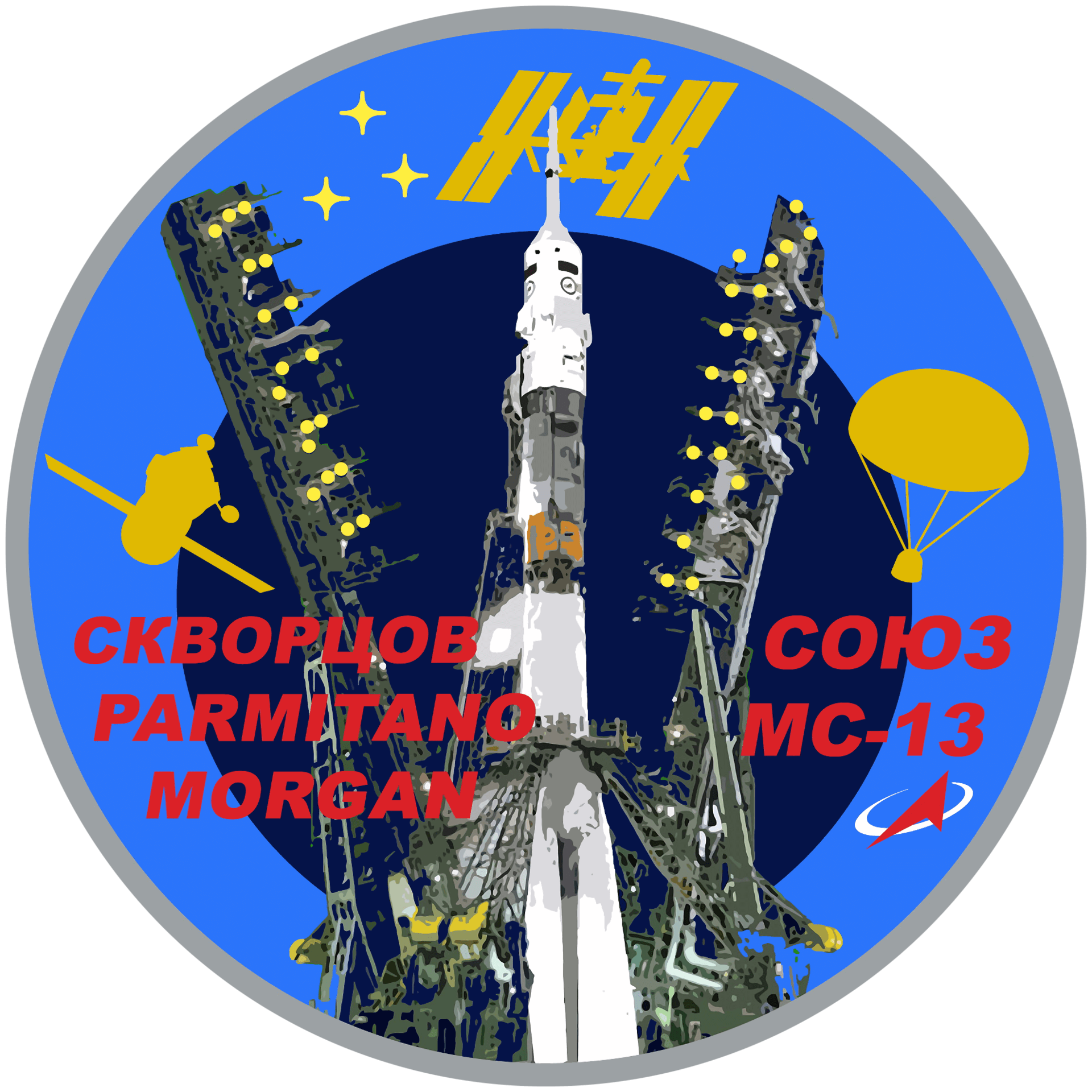 Mission patch for Soyuz MS-13