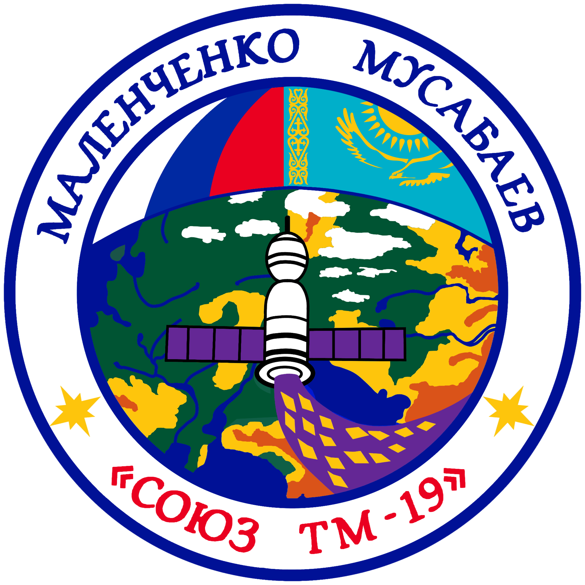 Mission patch for Soyuz TM-19