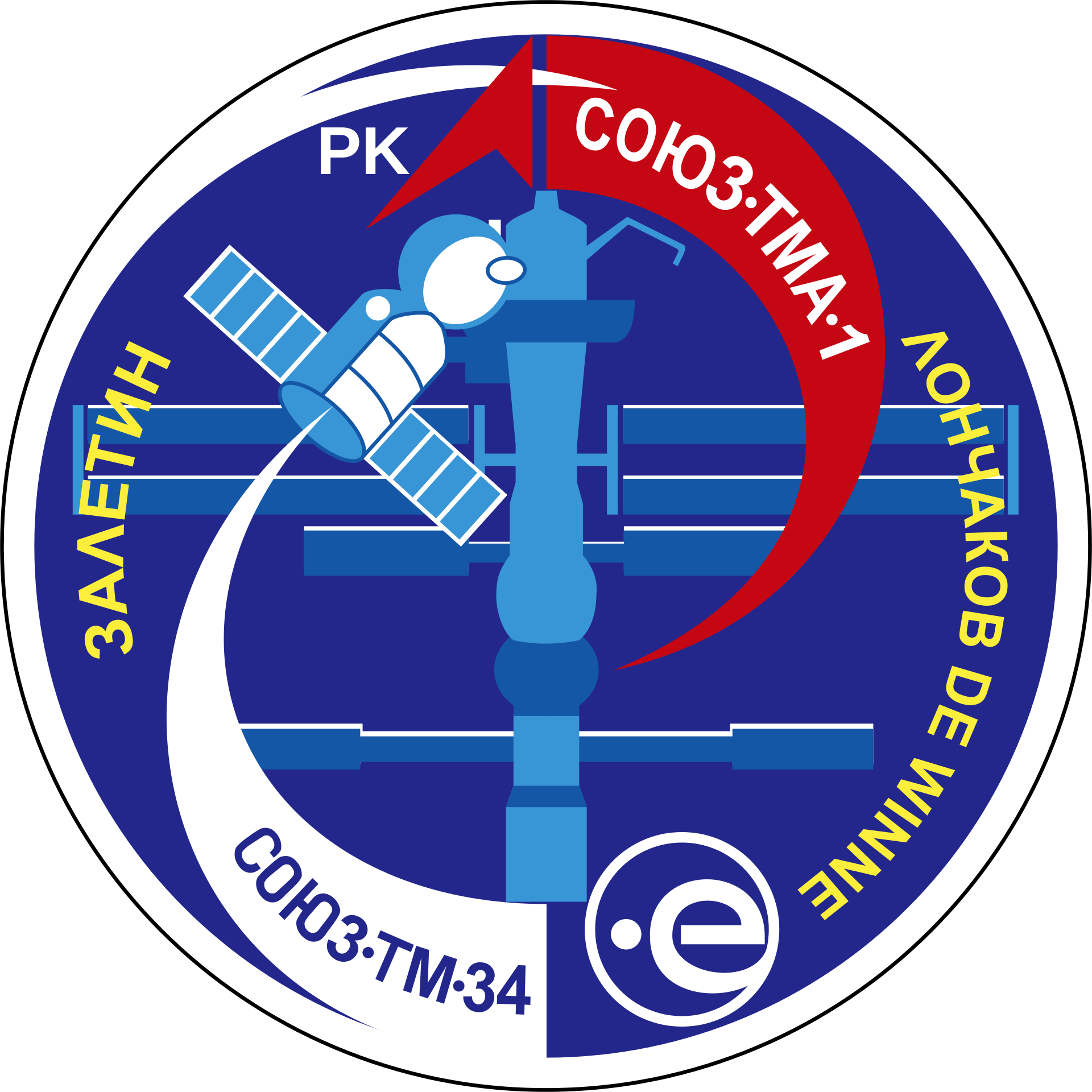 Mission patch for Soyuz TMA-1