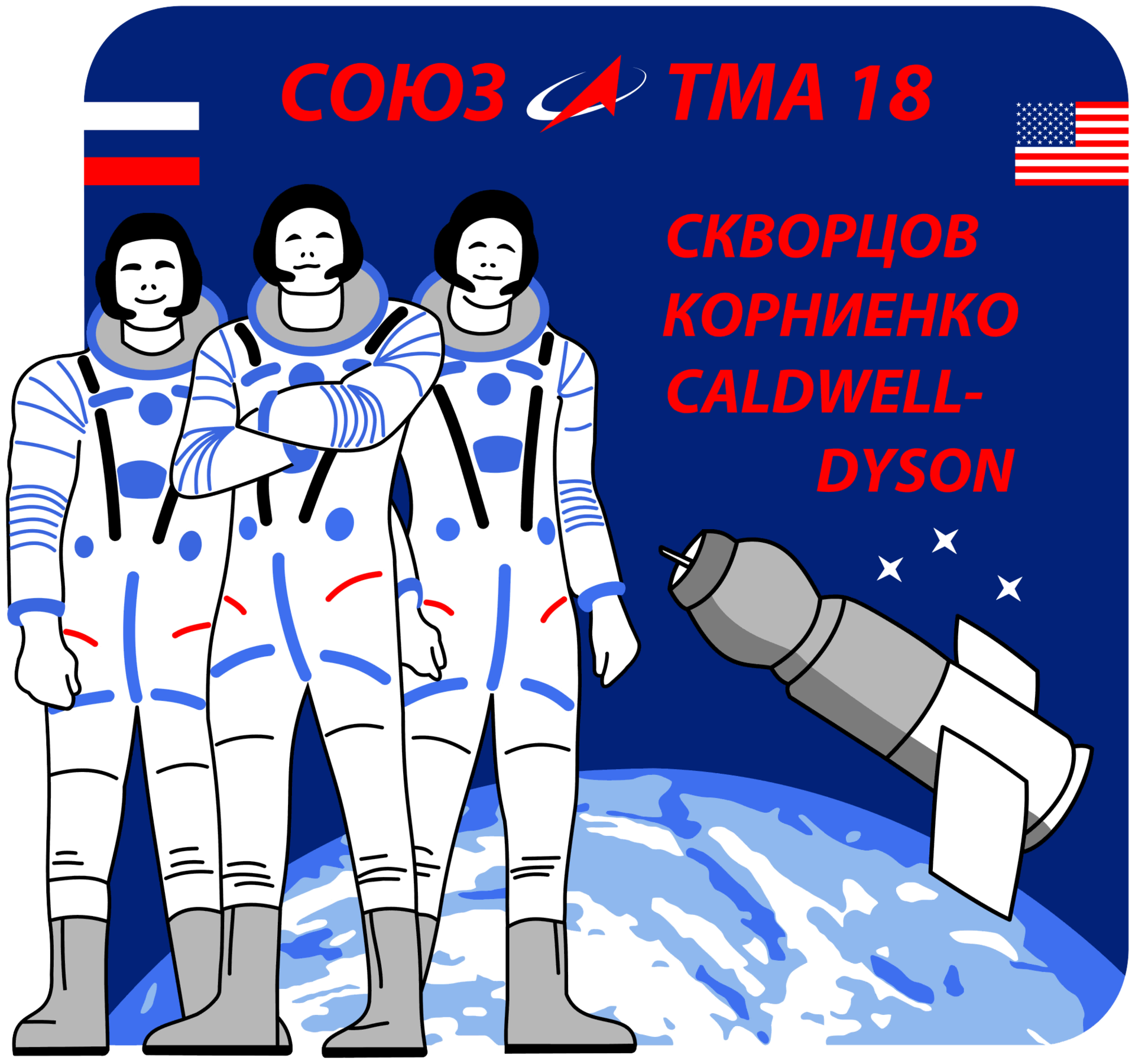 Mission patch for Soyuz TMA-18