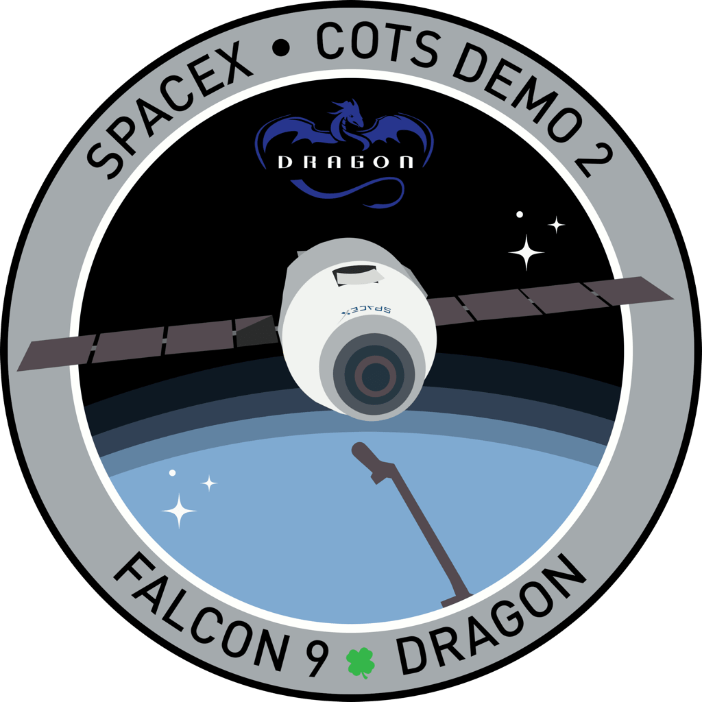 Mission patch for SpaceX COTS Demo Flight 2