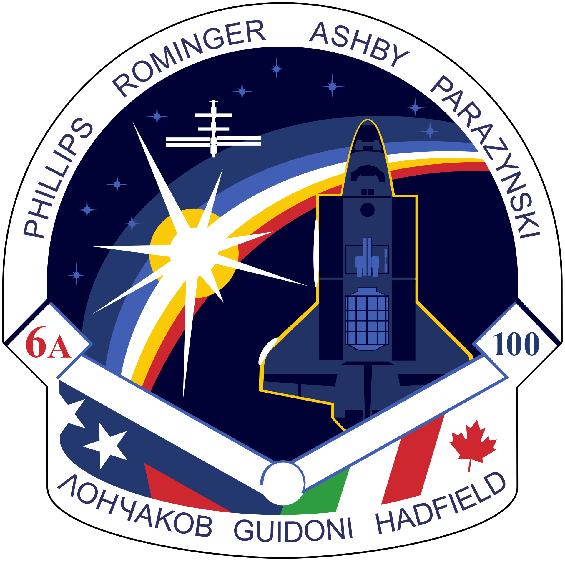 Mission patch for STS-100