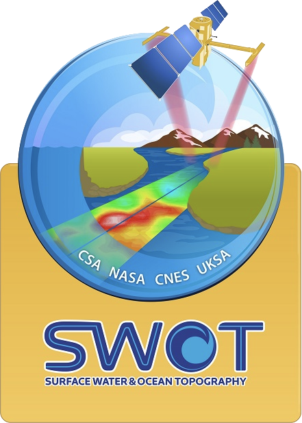 Mission patch for SWOT (Surface Water and Ocean Topography)