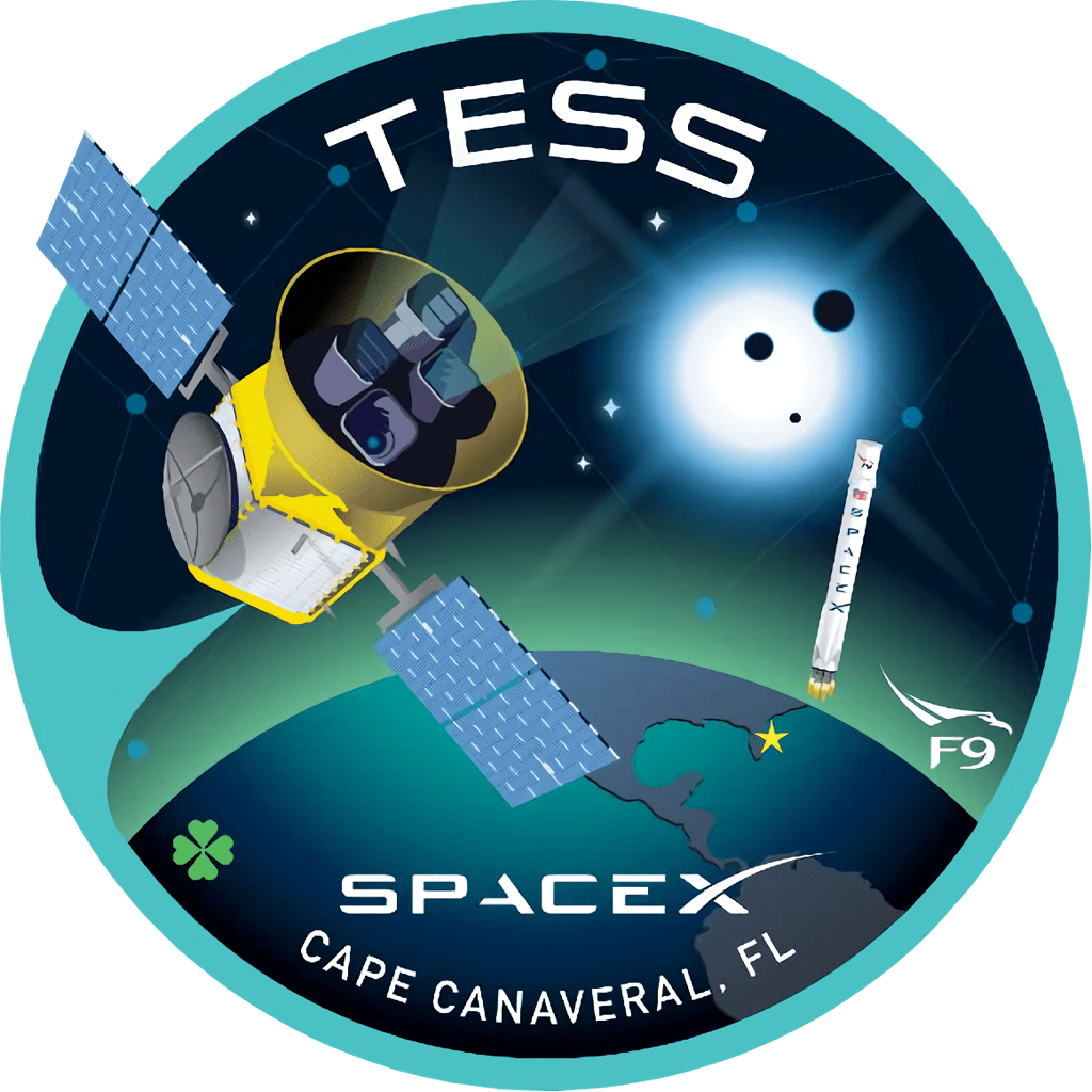 Mission patch for TESS (Transiting Exoplanet Survey Satellite)