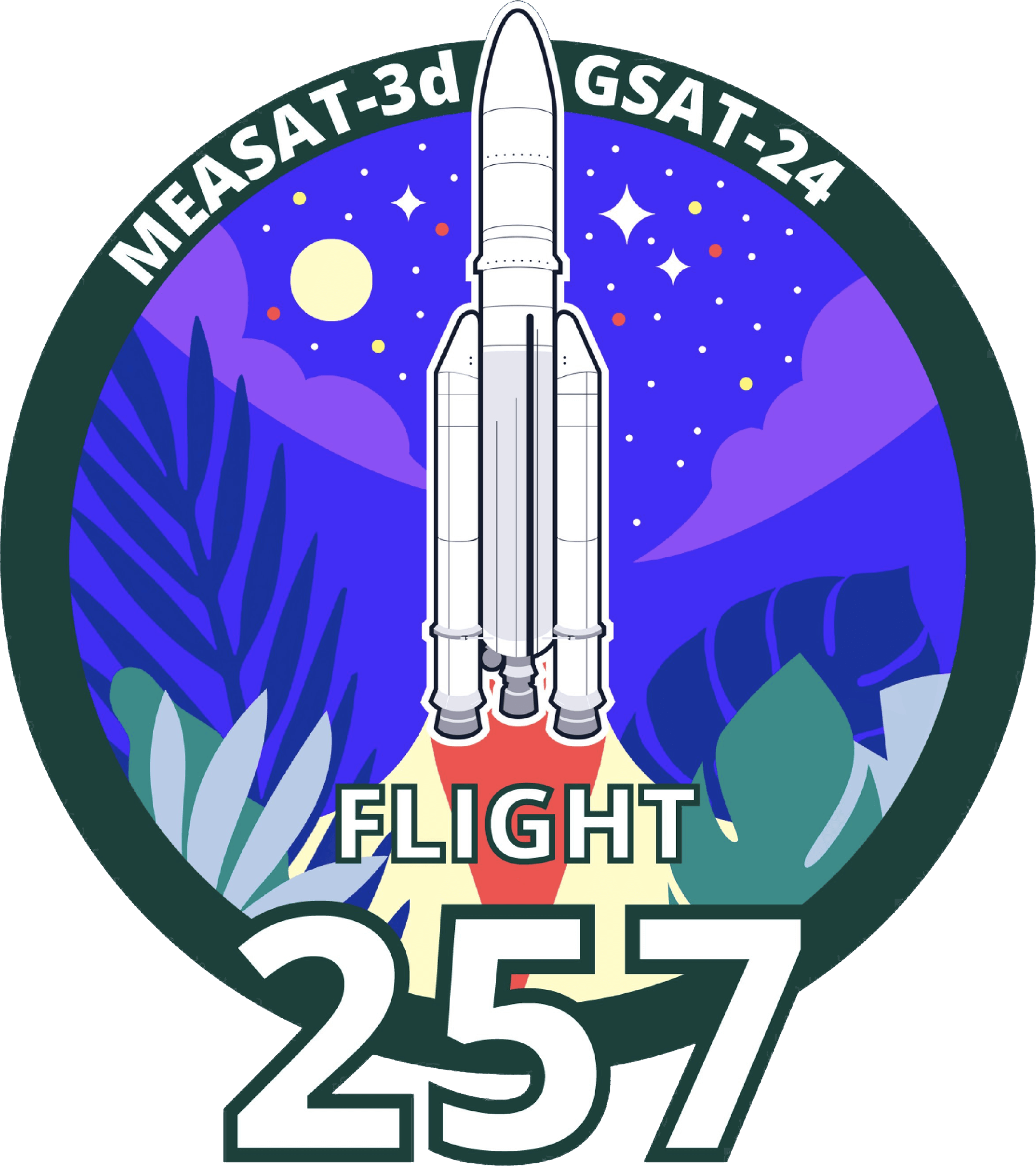 Mission patch for Measat-3d & GSAT 24
