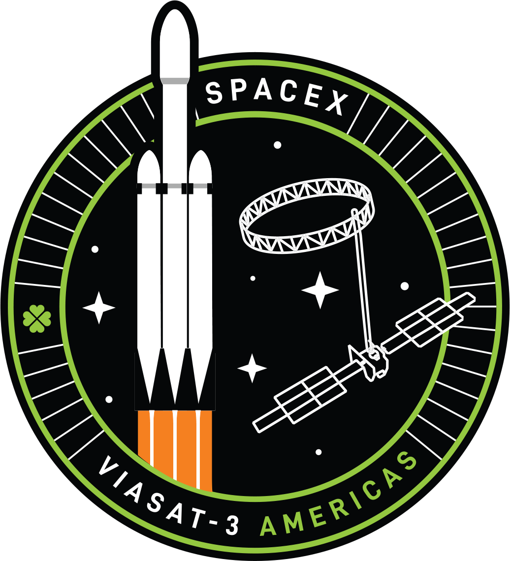 Mission patch for ViaSat-3 Americas & others