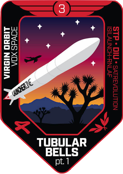 Mission patch Virgin Orbit Tubular Bells, Part One